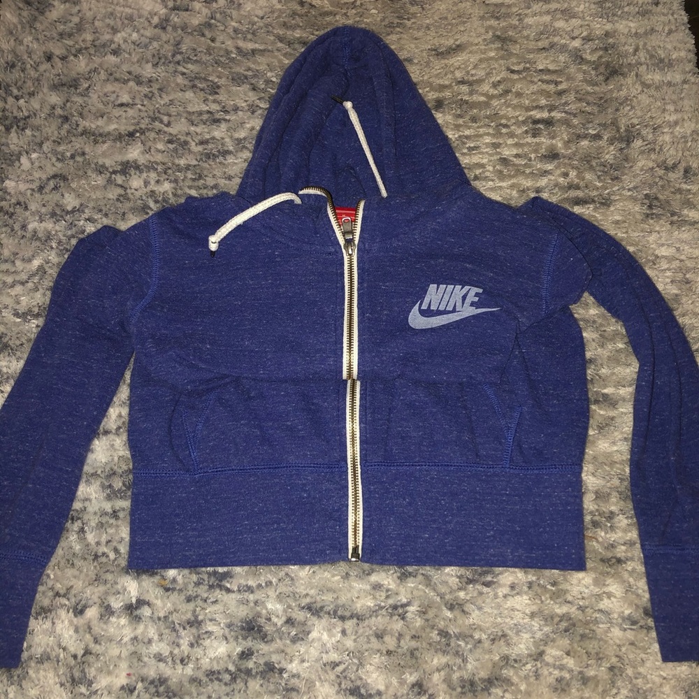 Blue Nike workout hoodie